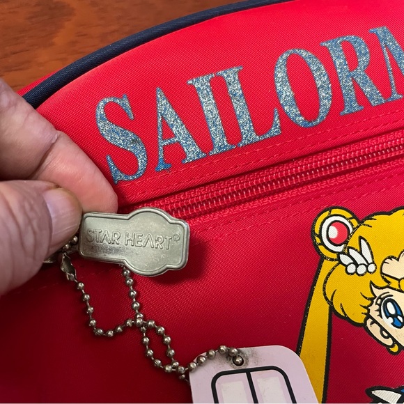 Vintage 1992 Sailor Moon Backpack Bag Toei Anime Red Star  display picture 1